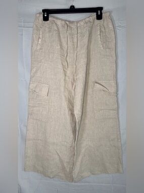 Grade & Gather Linen Cargo Wide Leg Pants